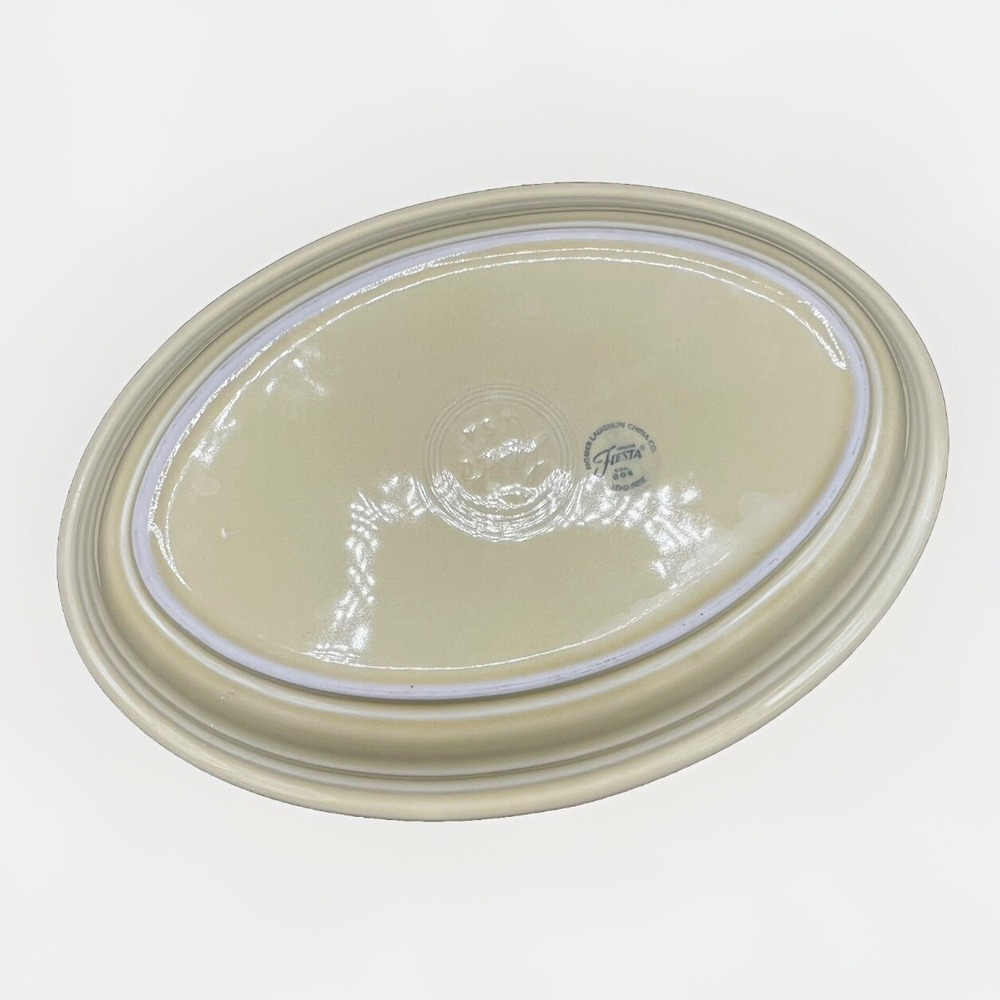 FIESTAWARE Large Oval Serving Platter 13.5" Butter Yellow Excellent Condition - Picture 2 of 3